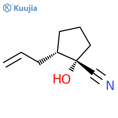 Cyclopentanecarbonitrile,1-hydroxy-2-(2-propen-1-yl)-, (1S,2S)- structure