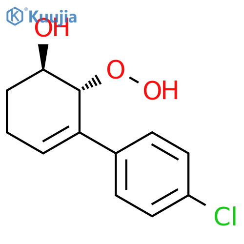 3-Cyclohexen-1-ol, 3-(4-chlorophenyl)-2-hydroperoxy-, (1R,2R)-rel- structure