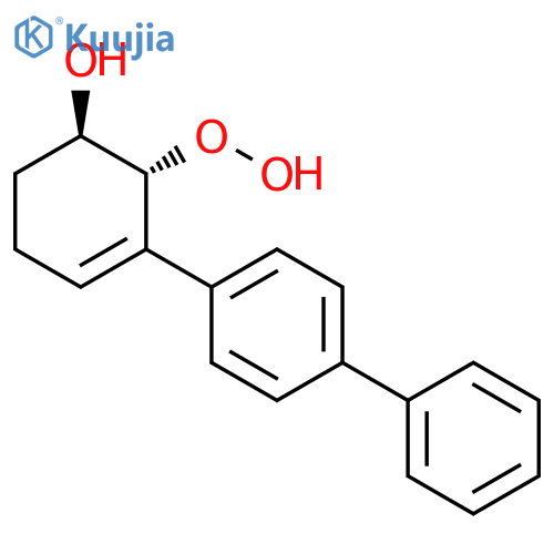 3-Cyclohexen-1-ol, 3-[1,1'-biphenyl]-4-yl-2-hydroperoxy-, (1R,2R)-rel- structure