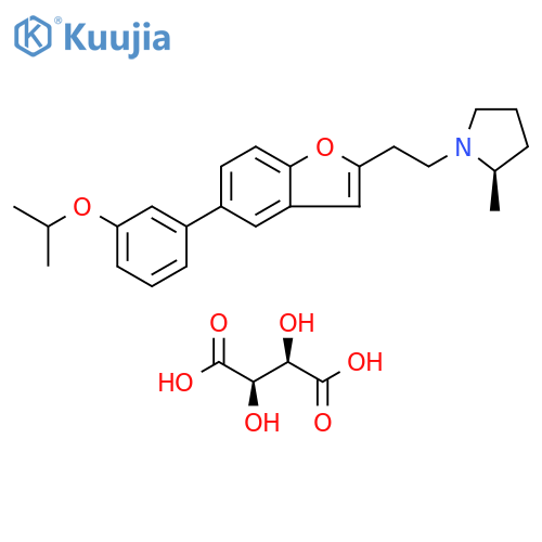 Pyrrolidine, 2-methyl-1-[2-[5-[3-(1-methylethoxy)phenyl]-2-benzofuranyl]ethyl]-, (2R)-, (2R,3R)-2,3-dihydroxybutanedioate (1:1) (9CI) structure