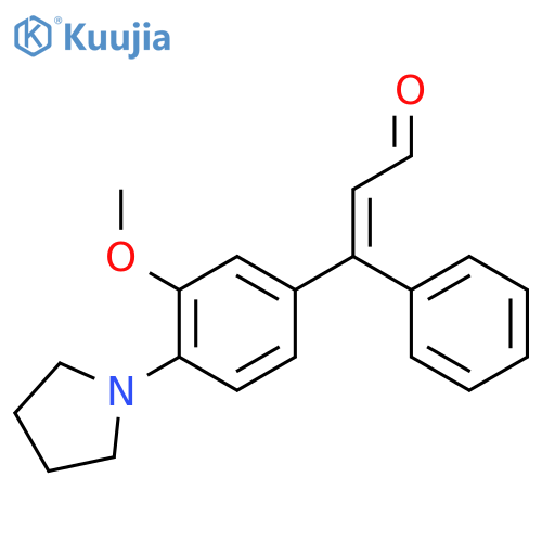 2-Propenal, 3-[3-methoxy-4-(1-pyrrolidinyl)phenyl]-3-phenyl- structure