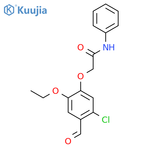 2-(5-chloro-2-ethoxy-4-formylphenoxy)-N-phenylacetamide structure