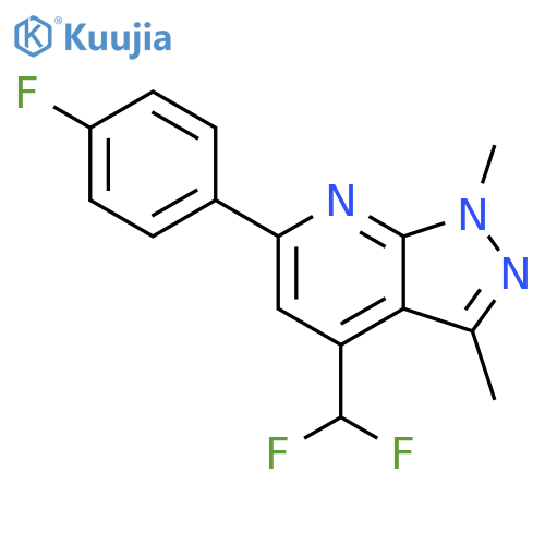 <br>4-(difluoromethyl)-6-(4-fluorophenyl)-1,3-dimethyl-1H-pyrazolo[3,4-b]pyridi ne structure