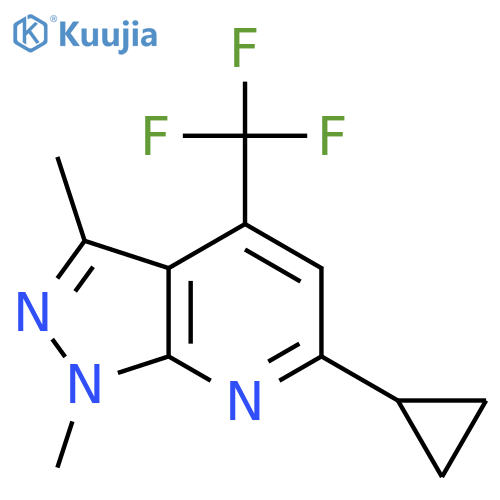 6-Cyclopropyl-1,3-dimethyl-4-trifluoromethyl-1H-pyrazolo[3,4-b]pyridine structure