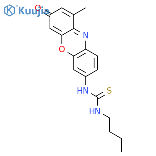 Thiourea, N-butyl-N'-(1-methyl-3-oxo-3H-phenoxazin-7-yl)- structure