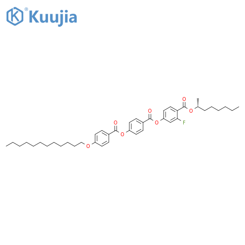 Benzoic acid, 4-[[4-(dodecyloxy)benzoyl]oxy]-,3-fluoro-4-[[[(1R)-1-methylheptyl]oxy]carbonyl]phenyl ester structure