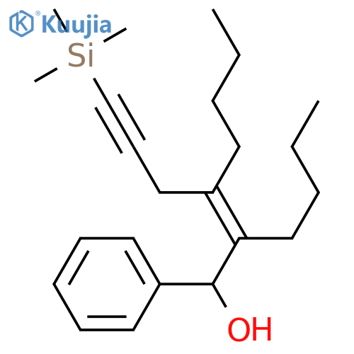 Benzenemethanol,  a-[(1Z)-1-butyl-2-[3-(trimethylsilyl)-2-propynyl]-1-hexenyl]- structure