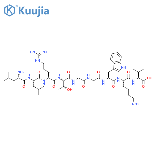 L-Valine, L-leucyl-L-leucyl-L-arginyl-L-threonylglycylglycyl-L-tryptophyl-L-lysyl- structure