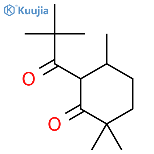 Cyclohexanone, 6-(2,2-dimethyl-1-oxopropyl)-2,2,5-trimethyl- structure