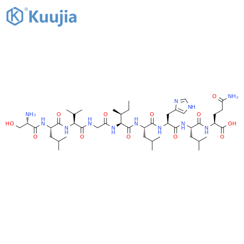 L-Glutamine,L-seryl-L-leucyl-L-valylglycyl-L-isoleucyl-L-leucyl-L-histidyl-L-leucyl- structure