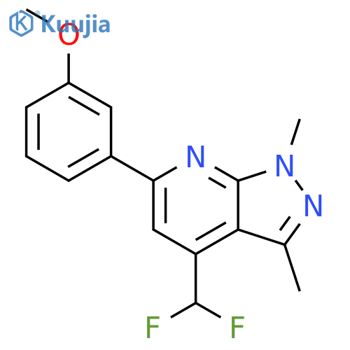 <br>4-(difluoromethyl)-6-(3-methoxyphenyl)-1,3-dimethyl-1H-pyrazolo[3,4-b]pyrid ine structure