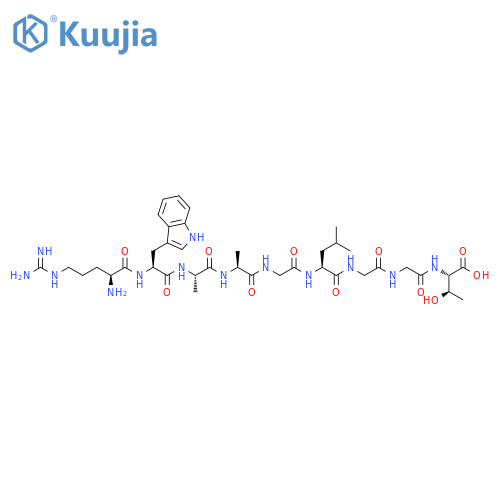 L-Threonine, L-arginyl-L-tryptophyl-L-alanyl-L-alanylglycyl-L-leucylglycylglycyl- (9CI) structure