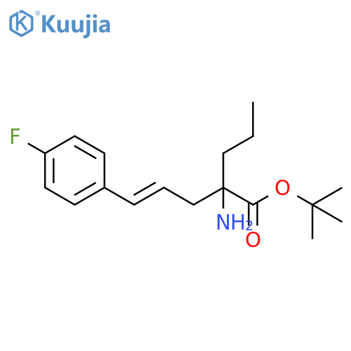 4-Pentenoic acid, 2-amino-5-(4-fluorophenyl)-2-propyl-, 1,1-dimethylethyl ester, (4E)- structure
