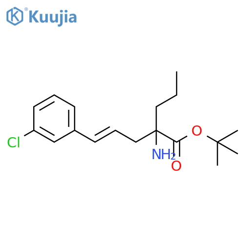 4-Pentenoic acid, 2-amino-5-(3-chlorophenyl)-2-propyl-, 1,1-dimethylethyl ester, (4E)- structure