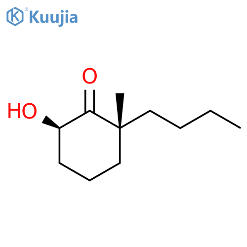 Cyclohexanone, 2-butyl-6-hydroxy-2-methyl-, (2R,6R)-rel- structure