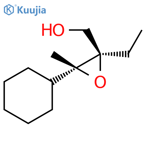 Oxiranemethanol, 3-cyclohexyl-2-ethyl-3-methyl-, (2R,3R)-rel- structure