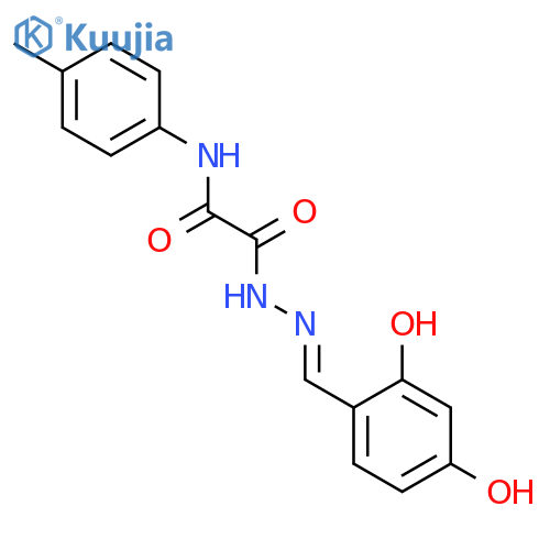 2-(2-(2,4-Dihydroxybenzylidene)hydrazinyl)-2-oxo-N-(p-tolyl)acetamide structure