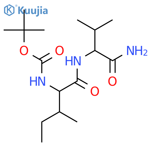 L-Valinamide, N-[(1,1-dimethylethoxy)carbonyl]-L-isoleucyl- structure