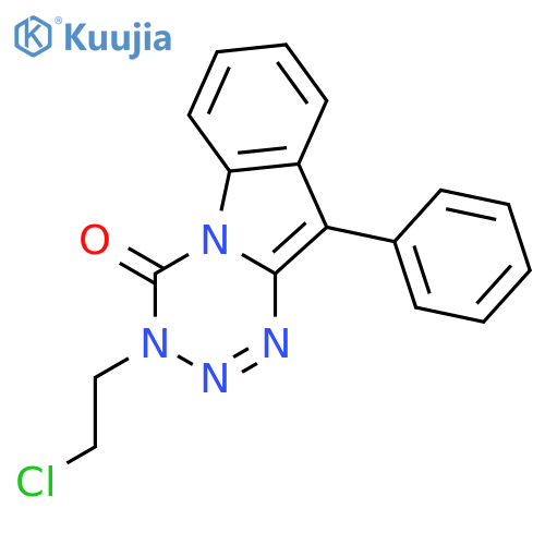 1,2,3,5-Tetrazino[5,4-a]indol-4(3H)-one, 3-(2-chloroethyl)-10-phenyl- structure