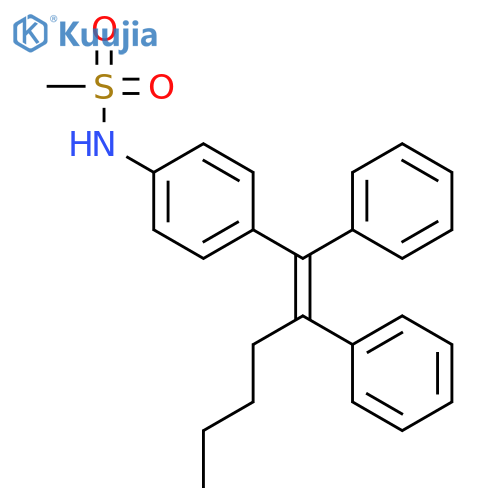 Methanesulfonamide, N-[4-[(1Z)-1,2-diphenyl-1-hexenyl]phenyl]- structure