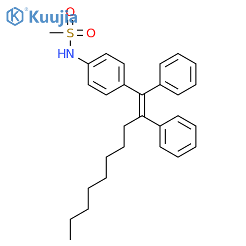Methanesulfonamide, N-[4-[(1Z)-1,2-diphenyl-1-decenyl]phenyl]- structure