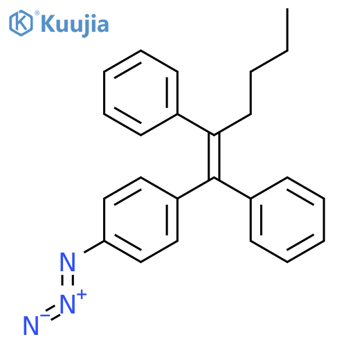 Benzene, 1-azido-4-[(1Z)-1,2-diphenyl-1-hexenyl]- structure