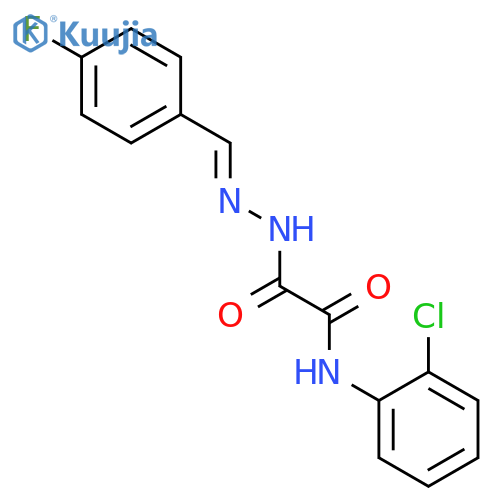 N-(2-Chloro-phenyl)-2-[N'-(4-fluoro-benzylidene)-hydrazino]-2-oxo-acetamide structure