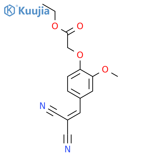 [4-(2,2-Dicyano-vinyl)-2-methoxy-phenoxy]-acetic acid ethyl ester structure