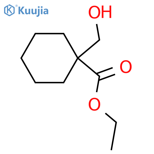 Cyclohexanecarboxylic acid, 1-(hydroxymethyl)-, ethyl ester structure