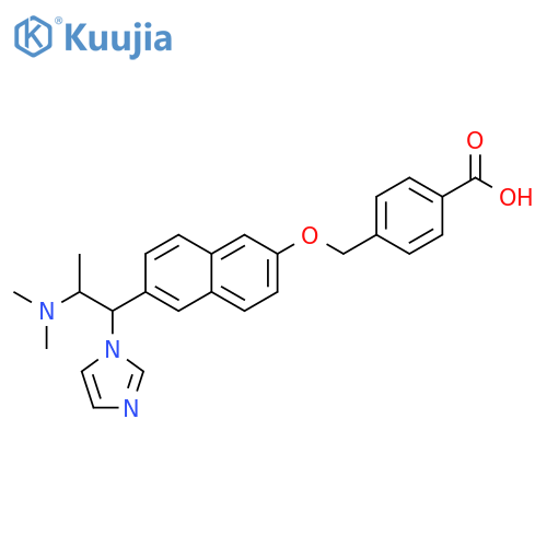 Benzoic acid,4-[[[6-[2-(dimethylamino)-1-(1H-imidazol-1-yl)propyl]-2-naphthalenyl]oxy]methyl]- structure