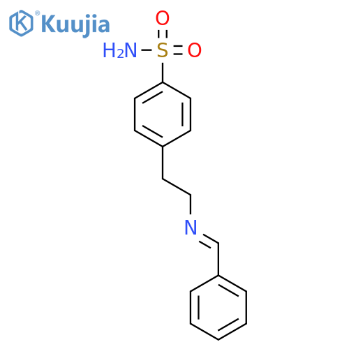 Benzenesulfonamide, 4-[2-[(phenylmethylene)amino]ethyl]- structure