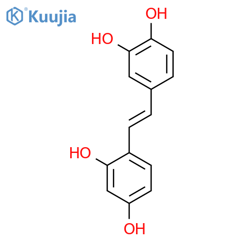 1,2-Benzenediol, 4-[(1E)-2-(2,4-dihydroxyphenyl)ethenyl]- structure