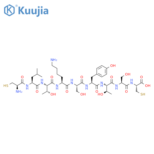 L-Cysteine,L-cysteinyl-L-leucyl-L-threonyl-L-lysyl-L-seryl-L-tyrosyl-L-threonyl-L-seryl- structure