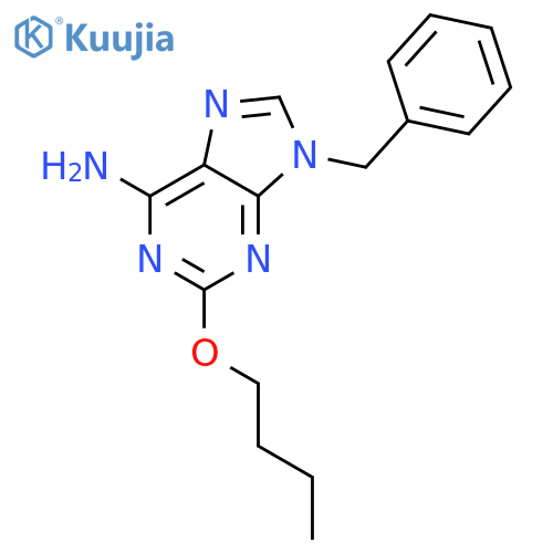 9H-PURIN-6-AMINE, 2-BUTOXY-9-(PHENYLMETHYL)- structure
