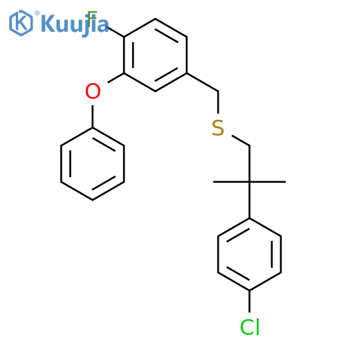 4-({[2-(4-chlorophenyl)-2-methylpropyl]sulfanyl}methyl)-1-fluoro-2-phenoxybenzene structure