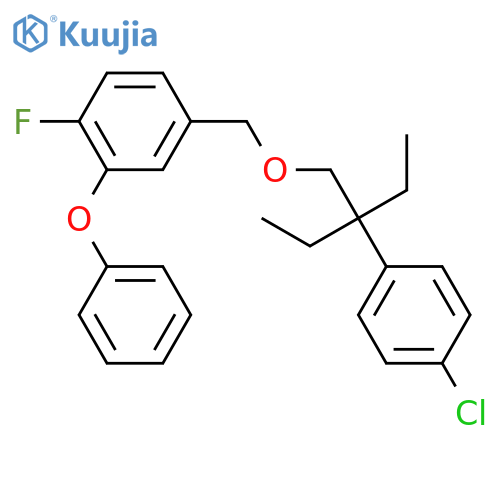 Benzene,4-[[2-(4-chlorophenyl)-2-ethylbutoxy]methyl]-1-fluoro-2-phenoxy- structure