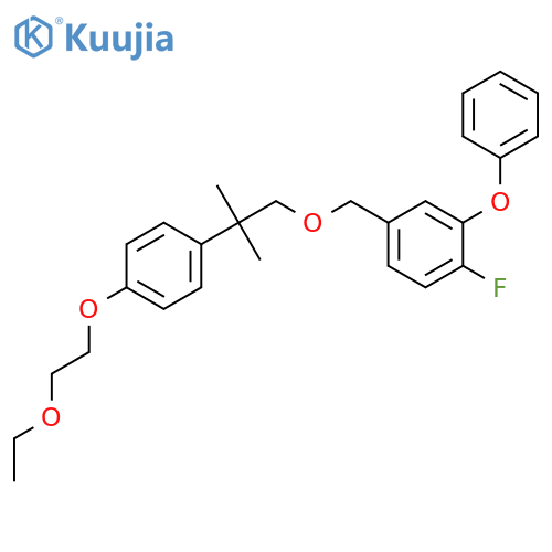 Benzene,4-[[2-[4-(2-ethoxyethoxy)phenyl]-2-methylpropoxy]methyl]-1-fluoro-2-phenoxy- structure