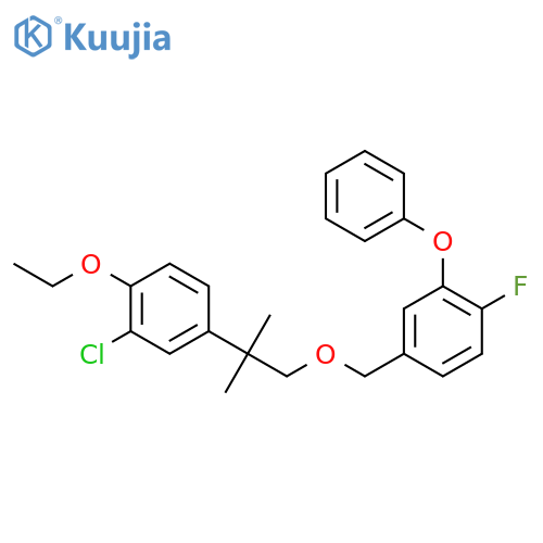2-chloro-1-ethoxy-4-{2-[(4-fluoro-3-phenoxybenzyl)oxy]-1,1-dimethylethyl}benzene structure