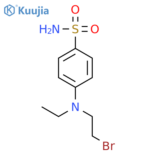 4-[(2-bromoethyl)(ethyl)amino]benzenesulfonamide structure