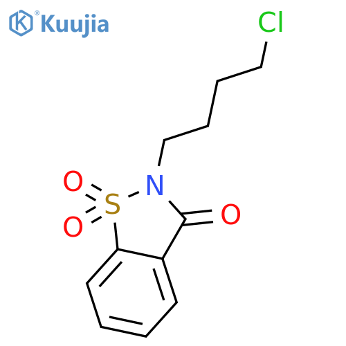 1,2-BENZISOTHIAZOL-3(2H)-ONE, 2-(4-CHLOROBUTYL)-, 1,1-DIOXIDE structure