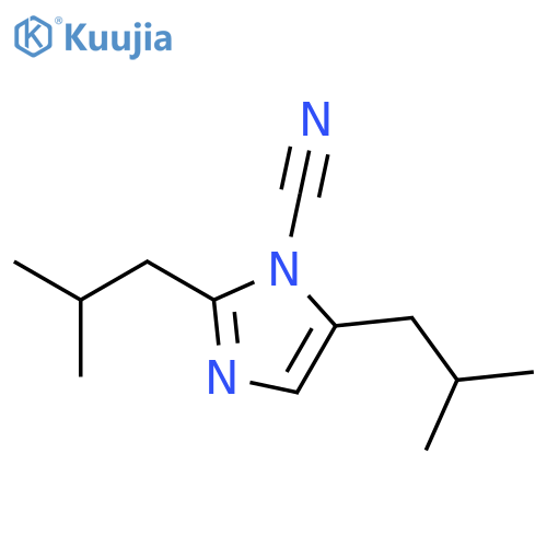 1H-Imidazole-1-carbonitrile, 2,5-bis(2-methylpropyl)- structure