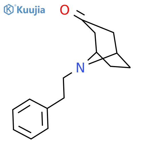 8-Azabicyclo[3.2.1]octan-3-one, 8-(2-phenylethyl)- structure