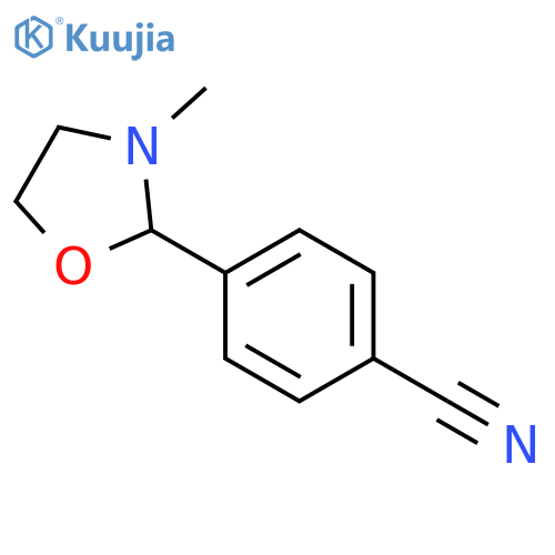4-(3-methyl-1,3-oxazolidin-2-yl)benzonitrile structure