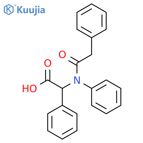 phenyl[phenyl(phenylacetyl)amino]acetic acid structure