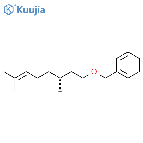 Benzene, [[[(3R)-3,7-dimethyl-6-octenyl]oxy]methyl]- structure