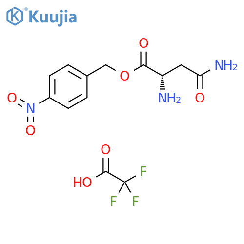 L-Asparagine, (4-nitrophenyl)methyl ester, mono(trifluoroacetate) (9CI) structure
