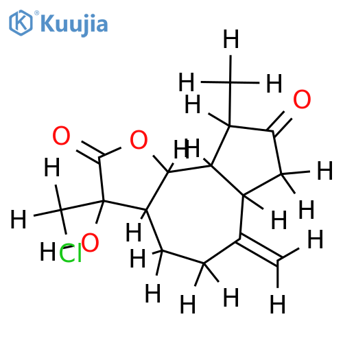 (1alpha,4alpha,5alpha,6alpha,11()-13-Chloro-11-hydroxy-3-oxo-10(14)-guaien-12,6-olide structure