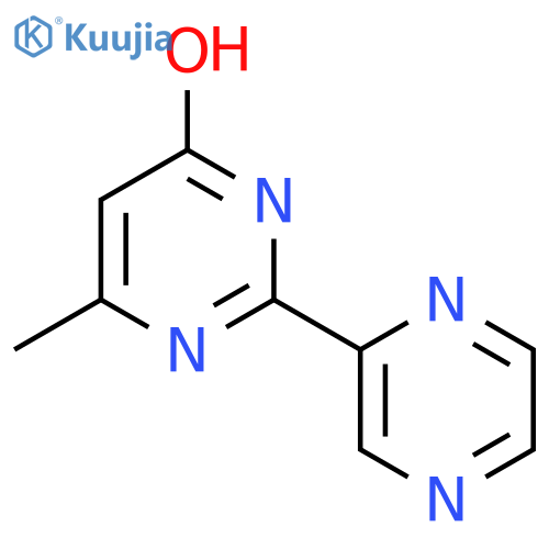 4-Hydroxy-6-methyl-2-(2-pyrazinyl)pyrimidine structure