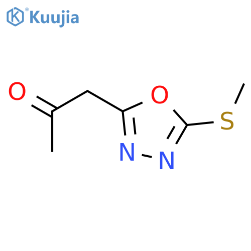 2-Propanone, 1-[5-(methylthio)-1,3,4-oxadiazol-2-yl]- structure