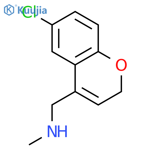 2H-1-BENZOPYRAN-4-METHANAMINE, 6-CHLORO-N-METHYL- structure